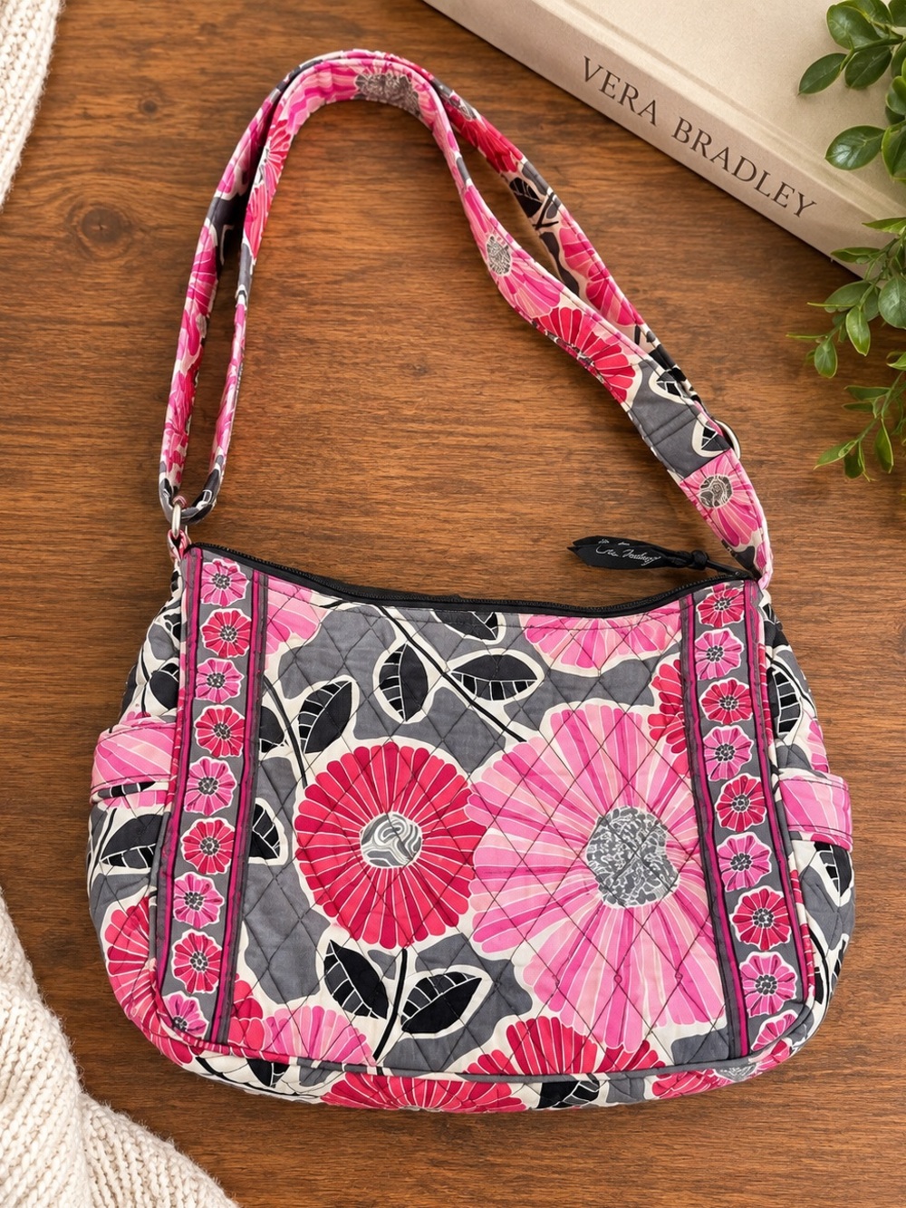 Vera Bradley Floral Nightingale Mandy Shoulder Bag Quilted Floral Purse Retired